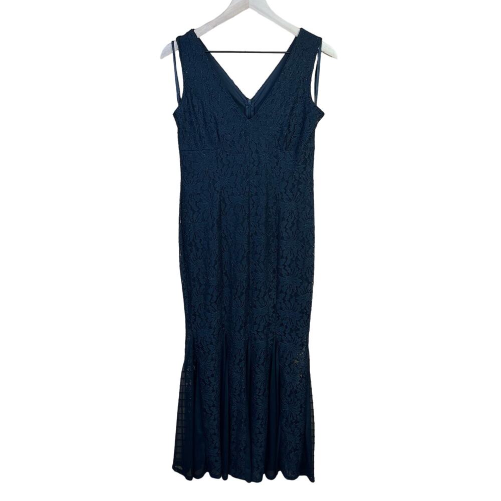 Enfocus Studio Womens Size 6 Dress Black Midi Mesh‎ Romantic Goth Whimsigoth